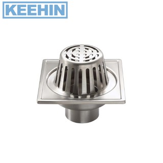 CT657Z3P(HM) ตะแกรงระเบียง สำหรับท่อ PVC ขนาด 2 นิ้ว COTTO Stainless Terrace Floor Drain Square Body For 2"-3 1/2" PVC