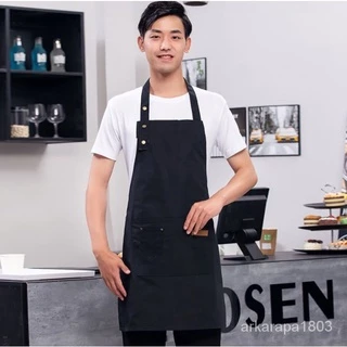 ผ้ากันเปื้อนร้านกาแฟ มีให้เลือก 2สี บบหนา