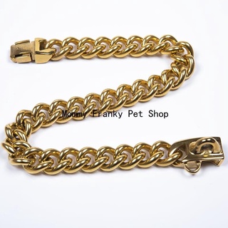 ปลอกคอสีทอง ปลอกคอ ปลอกคอหมาบลูลี่ dogcollar dogchains