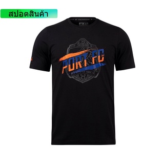 【ใหม่】ARI PORT FC 2022/22 TEE - BLACK/BLUE/ORANGE เสื้อยืด อาริ การท่าเรือ เอฟซี สีดำ ผ้าฝ้ายแท้