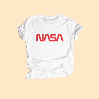 เสื้อยืดลาย NASA เสื้อนาซ่า โลโก้แดง เสื้อยืดแนววัยรุ่น ไซส์ S - XXL