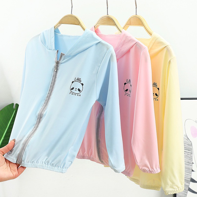 เสื้อแขนยาวเด็ก เสื้อคลุมเด็ก (เนื้อผ้าลื่น/บาง) อายุ 2-10 ปี