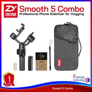 Zhiyun Smooth 5 Combo Professional Phone Stabilizer for Vlogging เซ็ตไม้กันสั่นสำหรับสมาร์ทโฟน สำหรับงานมืออาชีพ รับประกันศูนย์ไทย 1 ปี