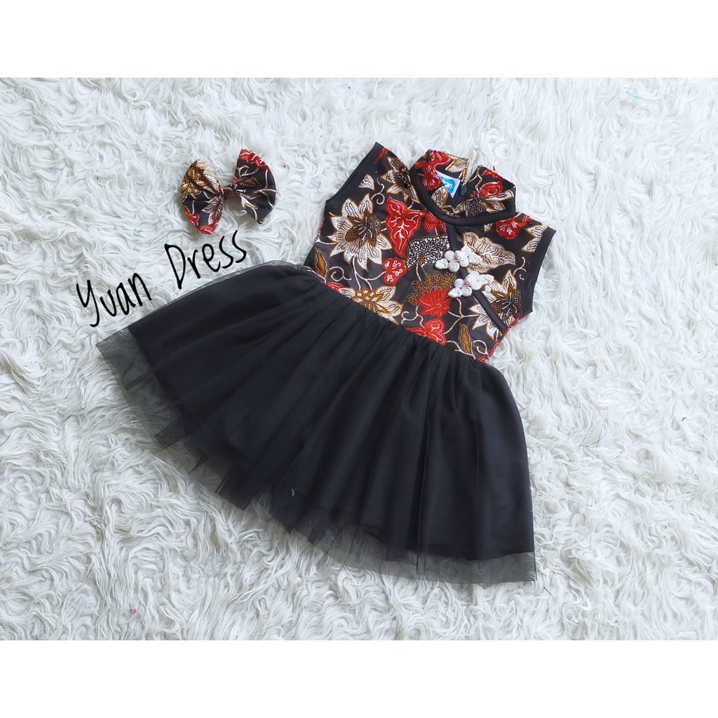 YUAN CHILDRENS DRESS / เสื้อผ้าปีใหม่ / ชุดเด็กผู้หญิง / YUAN BLACK DRESS 6-8 ปี (พร้อมสต็อก)