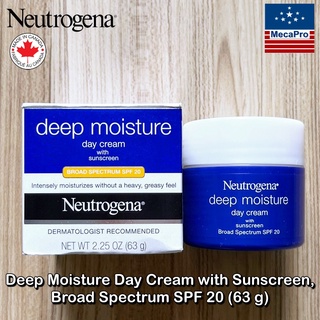 Neutrogena® Deep Moisture Day Cream with Sunscreen Broad Spectrum SPF 20 - 63g นูโทรจิน่า