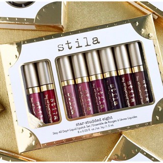 Stila Stay All Day Liquid Lipstick 8 Pcs. เซทลิปติกเนื้อครีมแมท  ติดทนนาน ทาง่าย 1 กล่อง มี 8สี 8 แท่ง ลิปเซต พร้อมส่ง