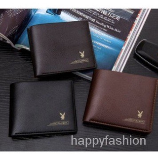 【พร้อมส่ง】happy fashion  Korea Fashion กระเป๋าสตางค์ กระเป๋าเงินชาย รุ่น Playboy