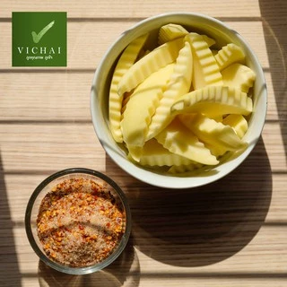 💥อร่อย💥 "มะม่วงดอง หั่นชิ้น" เปรี้ยว!! กรอบ!! สดใหม่!! ( เฮียวิชัย ) "เสริฟพร้อมพริกเกลือ" Since 1984