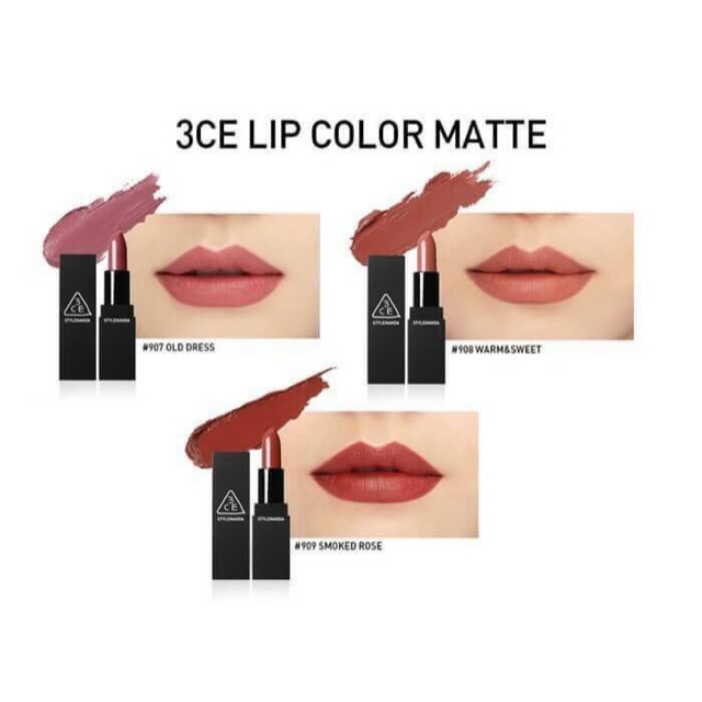 3CE MATTE LIP COLOR