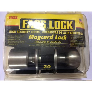 ลูกบิด  ประตู FASS LOCK 3691SS-MC (คีย์การ์ด) รุ่นล็อคอัตโนมัติ  สแตนเลส สินค้าลดล้างสต็อก