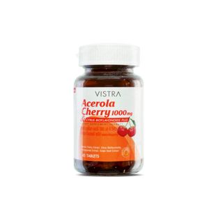 Vistra Acerola Cherry 1000มก 45 เม็ด วิสทร้า สารสกัดจากอะเซโรล่าเชอร์รี่ วิตามินซี