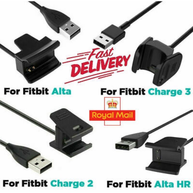 MK สายชาร์จ USB charger Fitbit charge 2 / Alta / Inspire