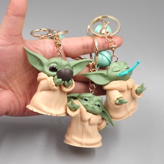 ใหม่ พวงกุญแจ จี้ฟิกเกอร์ การ์ตูน Star Wars Baby Yoda Yoda Kawaii ของเล่นสําหรับเด็ก