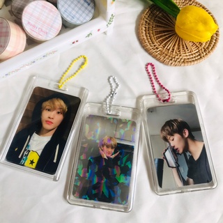 [แบบปิด✨] Acrylic ID card holder VER.2 กรอบอะคริลิคแบบปิด กรอบใสใส่การ์ด เฟรมการ์ด *เลือกสีโซ่ได้*