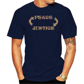 เสื้อยืด พิมพ์ลาย Peace 2 Justice คุณภาพสูง สําหรับผู้ชายS-5XL