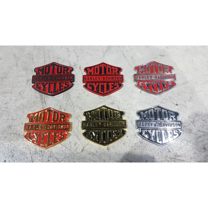 HARLEY DAVIDSON MOTORCYCLE 6 × 5.5 cm METAL LOGO 3D โลโก้ฮาเลย์แต่งมอเตอร์ไซค์