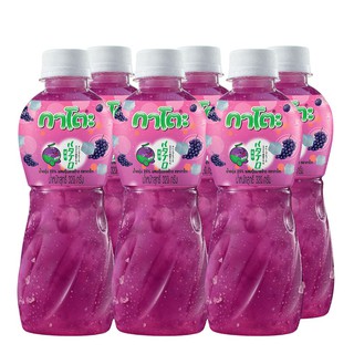 กาโตะ น้ำองุ่นผสมวุ้นมะพร้าว 25% 320 มล. x 6 ขวด Kato 25% grape juice mixed with coconut jelly 320ml x 6 bottles