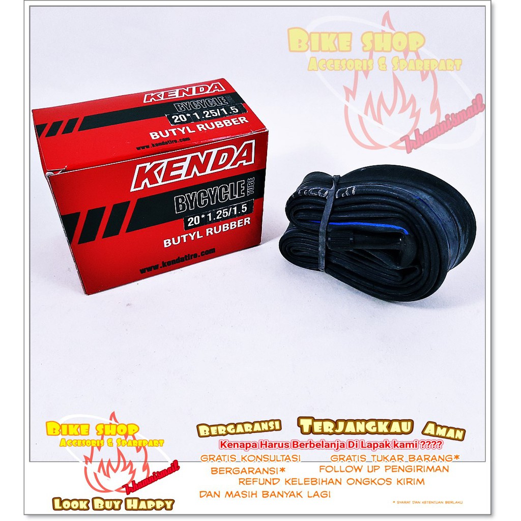 ยางในจักรยาน Kenda ขนาด 20 X 1.25 - 1.5 AV วาล์วมอเตอร์ไซค์