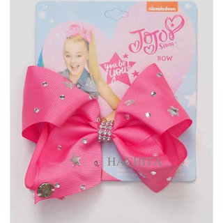 โบว์ JOJO SIWA  โบว์โจโจ้ฮิตติดเทรน ไซด์ใหญ่ 5 นิ้ว(S)จั้มโบ้ไซด์ สีชมพู สวยหรู เก๋ น่ารัก