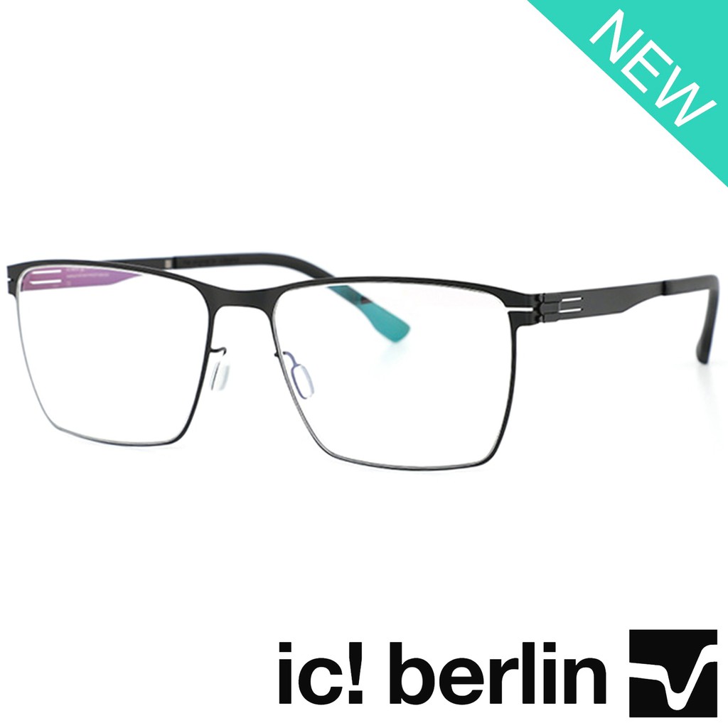 Ic Berlin แว่นตา รุ่น 036 C-1 สีดำ กรอบเต็ม ขาข้อต่อ วัสดุ สแตนเลส สตีล กรอบแว่นตา frame Eyeglass Eyewear Top Glasses