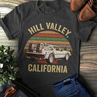 เสื้อยืดผ้าฝ้ายพิมพ์ลายขายดี เสื้อยืด ผ้าฝ้าย พิมพ์ลาย Hill Valley Back To The Future Marty Mcfly สไตล์คลาสสิก สําหรับผู