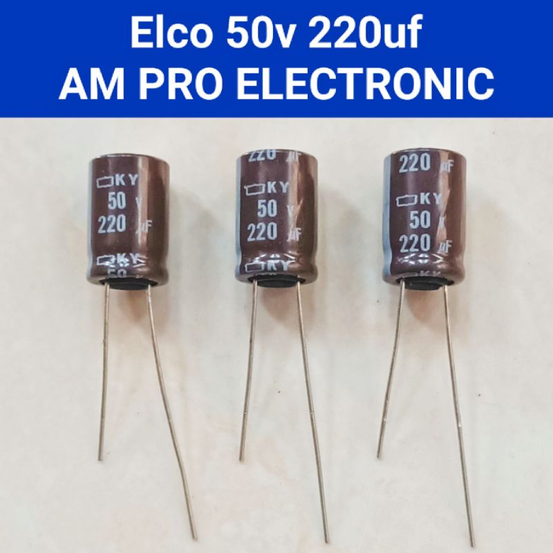 Elco 220uf 50v Elko 50v 220uf สีน้ําตาล