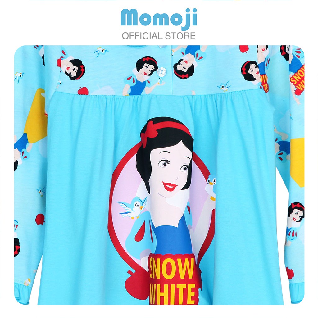 ∏✚☌Momoji ชุดนอน เด็กหญิง ลิขสิทธิ์ Disney   ดิสนี่ย์   Princess ลาย เจ้าหญิง แขนยาว ขายาว ผ้ายืด ชุ