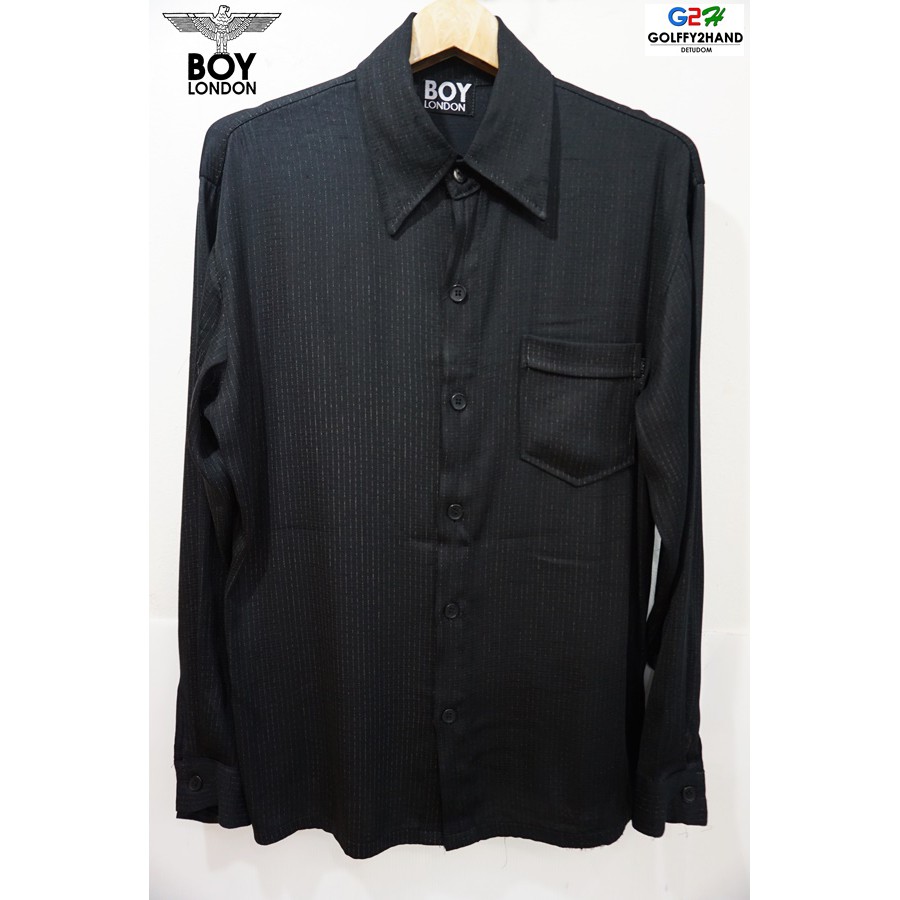 BOY LONDON แท้ เสื้อเชิ๊ตแขนยาวสีดำ