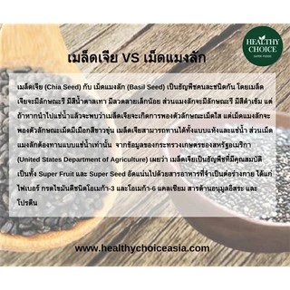[สินค้าขายดี] HEALTHY CHOICE | เมล็ดเจีย ออร์แกนิค (Chia Seeds) ขนาด 1000 กรัม