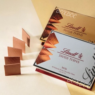 ลินด์ ดาร์คช็อกโกแลตแผ่นบาง Lindt Swiss Dark Chocolate thins 125 กรัม