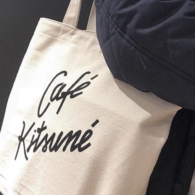 Cafe Kitsune Tote bag กระเป๋า maison kitsune