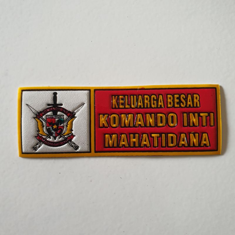 PP LOGO NUMBER PLATE EMBOSED STICKER (PANCASILA YOUTH) BIG FAMILY CORE COMMAND/NO PP PLATE STICKER