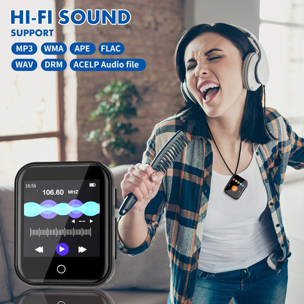 เครื่องเล่นเสียง RUIZU M8 MP3 Bluetooth player detachable full touch