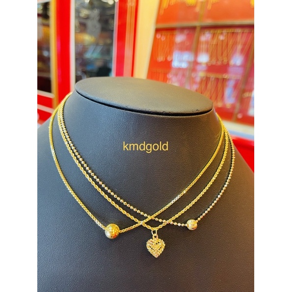 KMDGold สร้อยคอทองแท้96.5% 2สลึง สร้อยโชว์ สวยงาม สินค้าขายได้จำนำได้