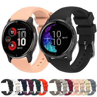 สายนาฬิกาข้อมือซิลิโคน 20 มม. สําหรับ Garmin Venu 2 Plus Garmin Venu SQ Vivoactive 3 Forerunner 55 245 645 158