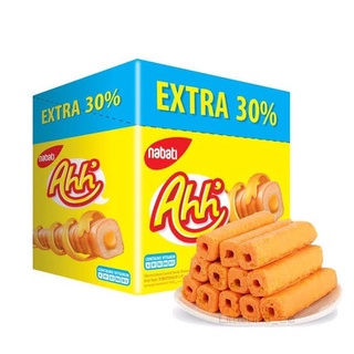 🧀 Nabati Richeese Ahh [Extra 30%] (5g+1.5g X 20Pcs)130g อ๊ะห์ ข้าวโพดอบกรอบเคลือบและสอดไส้ชีส