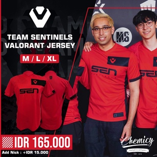เสื้อกีฬาแขนสั้น ลายทีม Sentinels Valorant