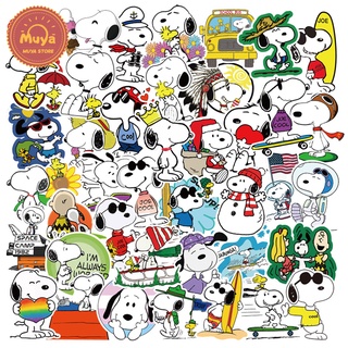 Muya สติกเกอร์ไวนิล ลายการ์ตูน Snoopy น่ารัก กันน้ํา สําหรับติดตกแต่งแล็ปท็อป 50 ชิ้น