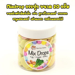 ดรอปรวมรส mix drop ขนมสำหรับสัตว์ฟันแทะ ขนาด 20 กรัม สำหรับหนูแฮมเตอร์ ชูการ์ กระรอก