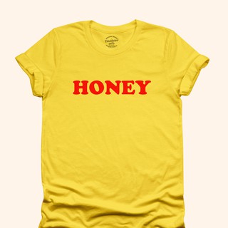 เสื้อยืดลาย Honey มีหลายสี เสื้อยืดแฟชั่น ไซส์ S - 2XL