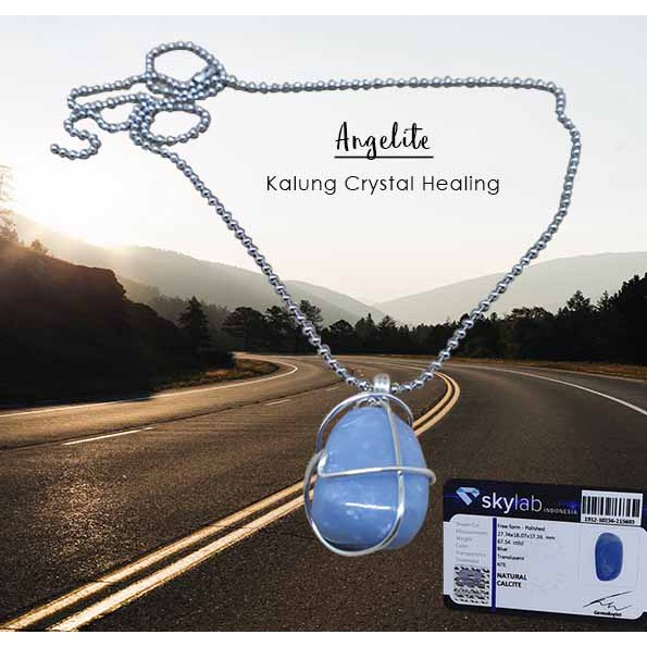สร้อยคอหินคริสตัล Healing Angelite (LBP63)