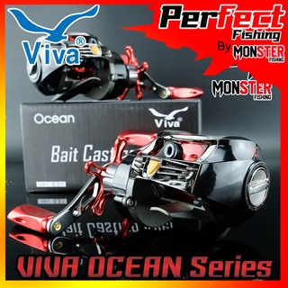 รอกหยดน้ำวีว่า VIVA OCEAN BLACK RED (มีทั้งหมุนซ้ายและหมุนขวา)