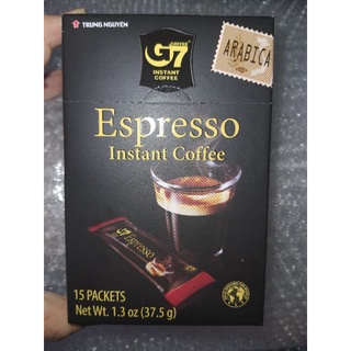 กาแฟสำเร็จรูป (ไม่ใช่ 3 in 1) รสเข้มเต็มกาแฟ Espresso G7 หอมๆเข้มเต็มๆ นำเข้าจากเวียดนาม มีอย.ไทย