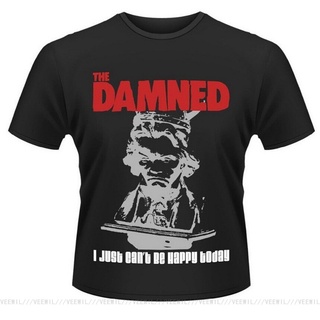 ขายดี เสื้อยืดแขนสั้น คอกลม พิมพ์ลาย The Damned I Just CanT Be Happy Today สไตล์คลาสสิก สําหรับผู้ชาย ICalfh54CIkgcj3