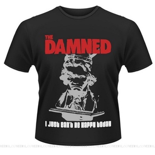 ขายดี เสื้อยืดแขนสั้น คอกลม พิมพ์ลาย The Damned I Just CanT Be Happy Today สไตล์คลาสสิก สําหรับผู้ชาย ICalfh54CIkgcj3