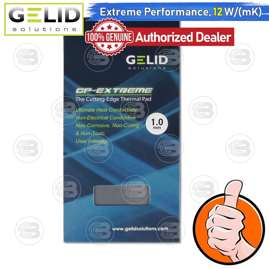 [CoolBlasterThai] GELID GP-EXTREME Thermal Pad 80x40x1.0 mm./12.0 W/mK (TP-GP01-B)
