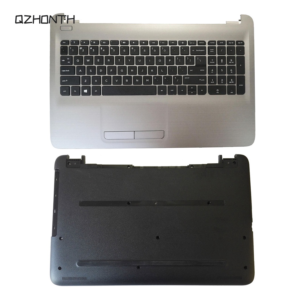ใหม่ HP 15-AY 15-BA 15AY 15BA Palmrest Silver 855022-001 + เคสล่าง (พร้อมรุ่นออปติคอลไดรฟ์)