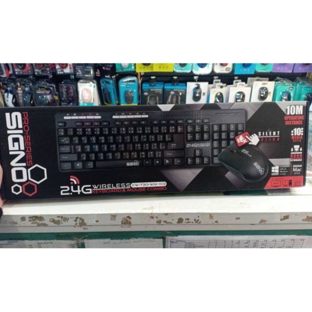 Keyboard SIGNO Wireless Keyboard+Mouse รุ่น KW-730+WM-103
