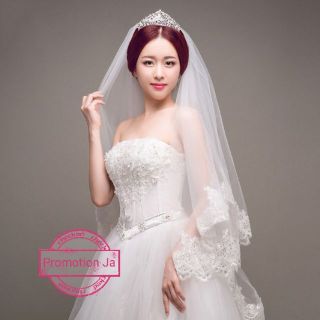 เวลเจ้าสาว สองชั้น มีหวี bridal veil (พร้อมส่ง)