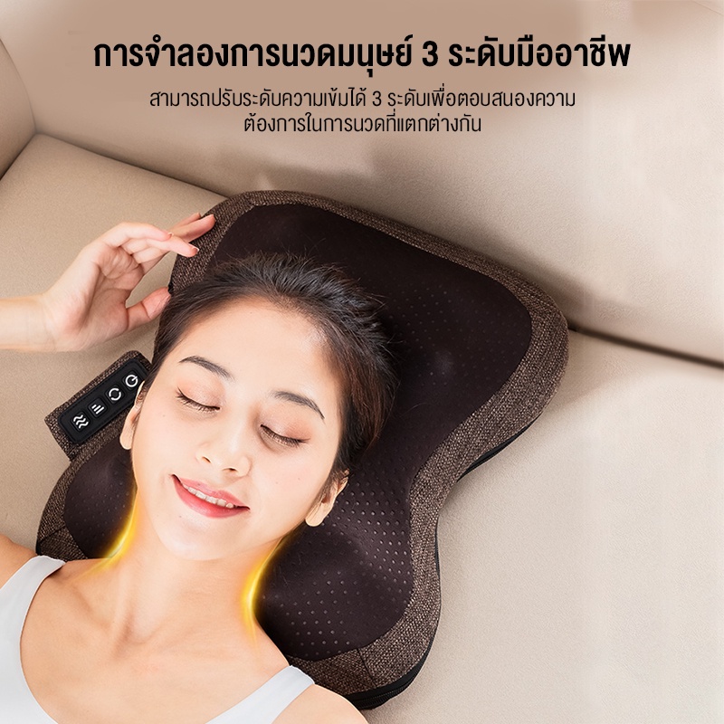 XUTI   เบาะนวดอเนกประสงค์  ผ่อนคลายกล้ามเนื้อ ส่วนหัว หลัง บอระเพ็ดประคบร้อน  (พร้อมส่ง) รูปที่ 4